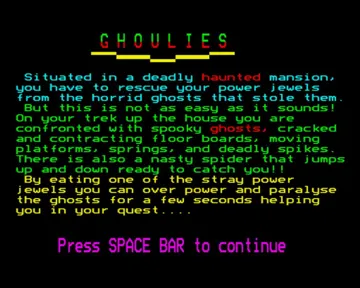 Ghoulies (19xx)(-)[h TSTH] screen shot title